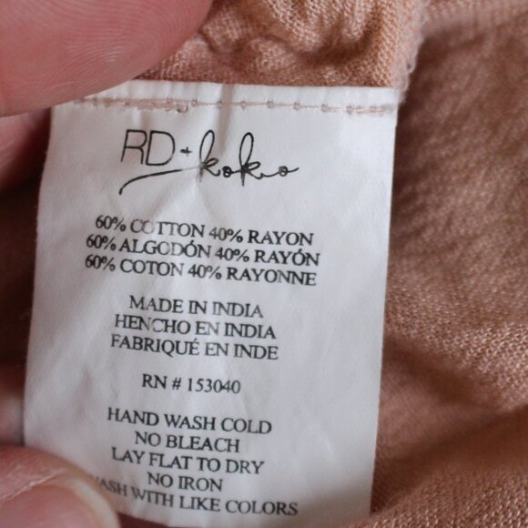 RD & Koko Anthropologie Women’s Boho Top with Embroidery Pink Size Medium - Picture 9 of 9